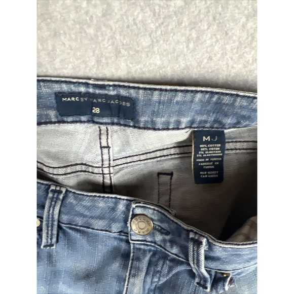 Marc Jacobs Women’s Sz 28 Angela 001 Low Rise Bootcut Stretch Denim Jeans Blue - Picture 12 of 13